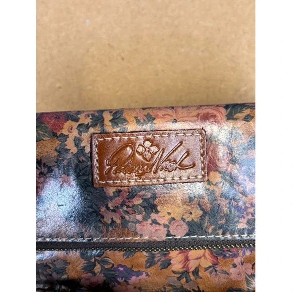 Patricia Nash Floral Leather Wristlet and‎ Matching Trifold Wallet Set Multi